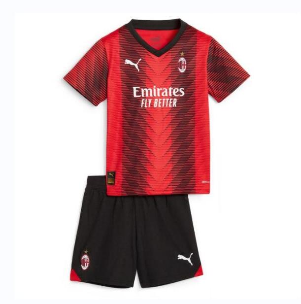 AC Milan Home Soccer Kit 2023/24 Kids